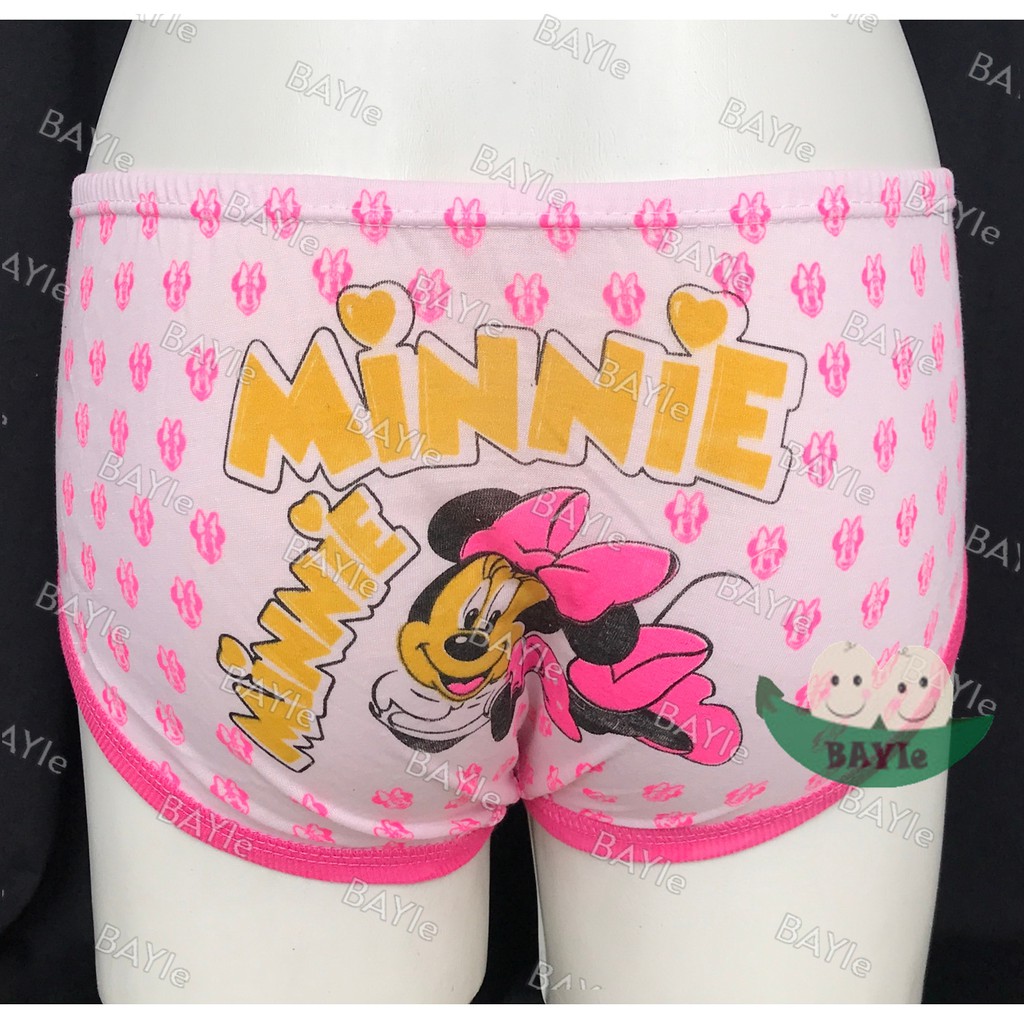 BAYIe - 6 PCS Celana Dalam / CD Anak Cewek Perempuan  Motif MINNIE LILY Size S, M, L, XL