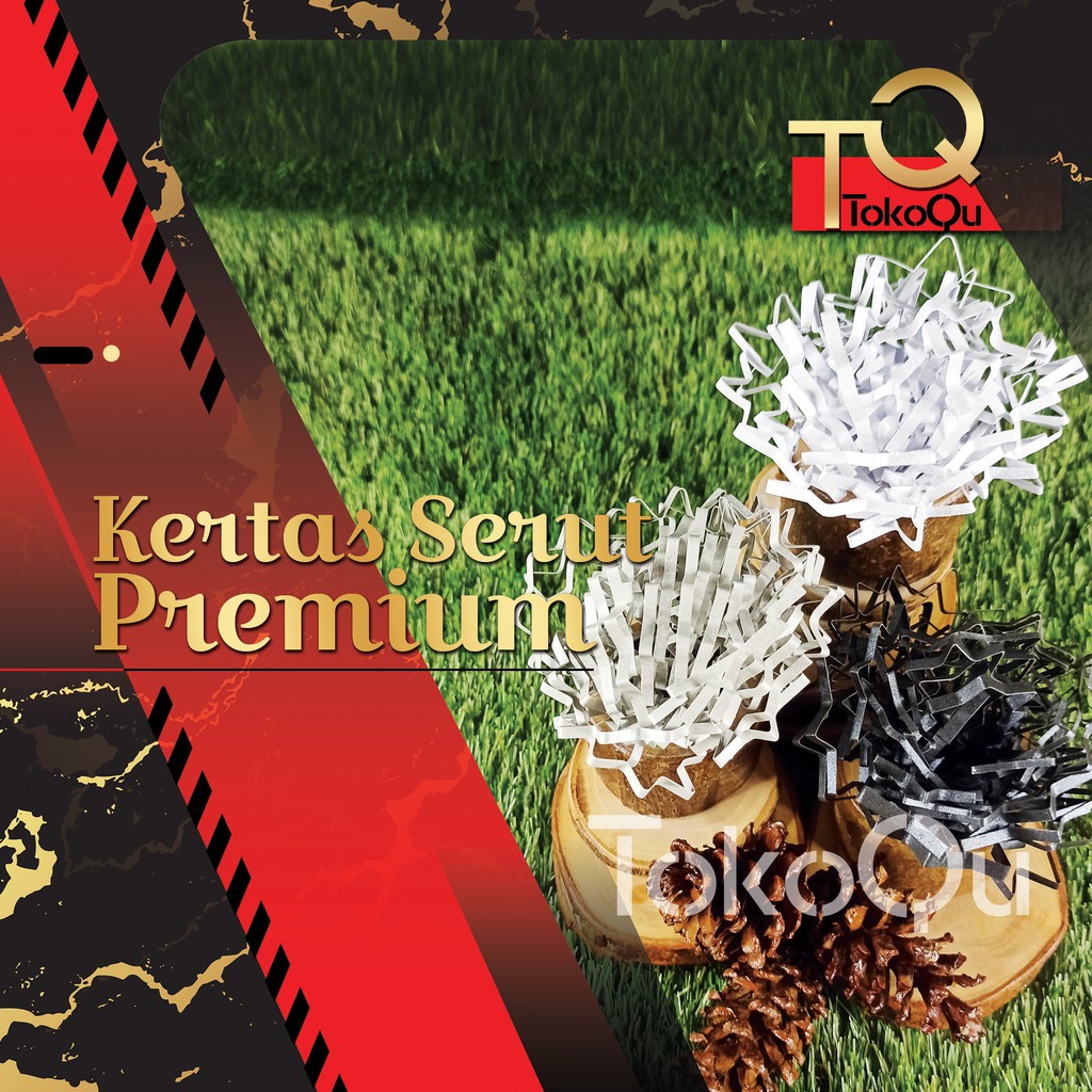 

[isi 25gram][Premium]Kertas cacah/kertas serut/Shredded paper/Gift box filler-Black,Gey&White