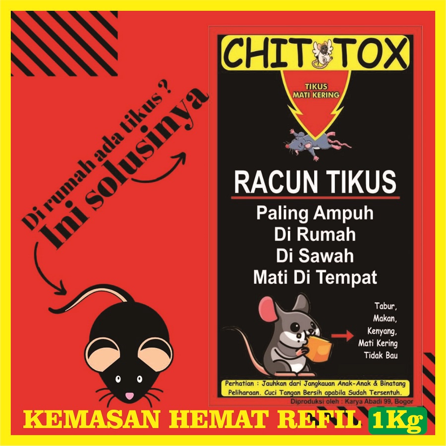PEMBUNUH TIKUS PALING AMPUH 1 Kg Racun Anti Pembasmi Tikus 1Kg Mati Kering di Tempat Tidak Berbau Me