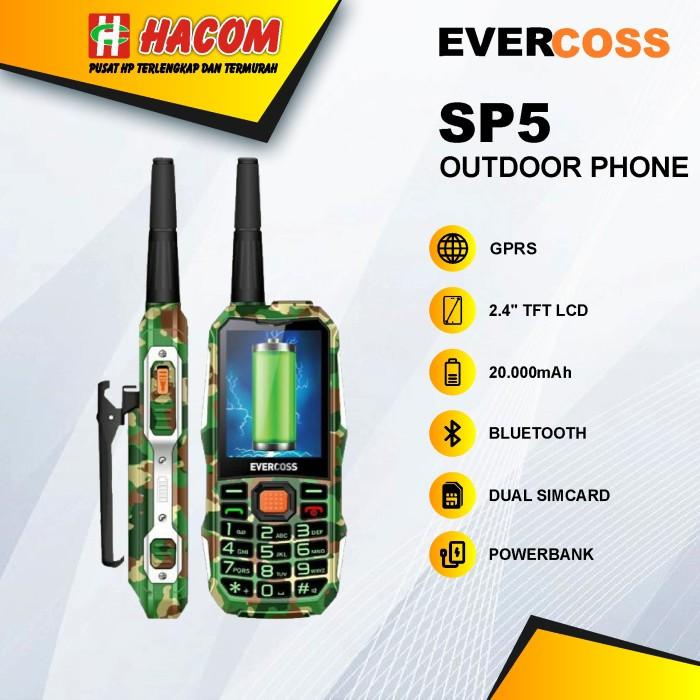 EVERCOSS SP5 - OUTDOOR - BIG BATTERY 20000mAh - GARANSI RESMI