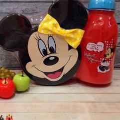 ♧ Set Lunch Box + Botol Minum Disney Mickey & Minnie Mouse ℮