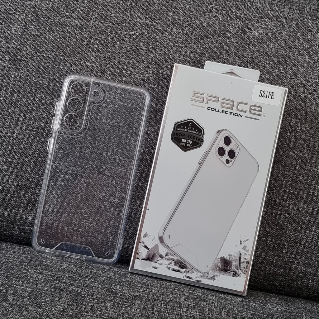 SPACE Case Samsung S21 FE S22 S22Plus S22 Ultra Drop Resistan Anti Shock Transparan High Quality