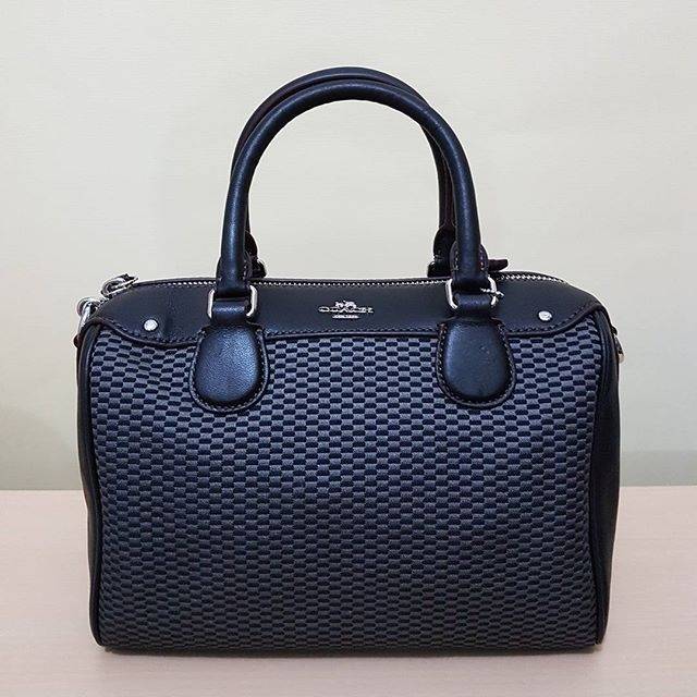 Tas Coach Original / Coach Mini Bennett Bennet Jacquard Grey Black
