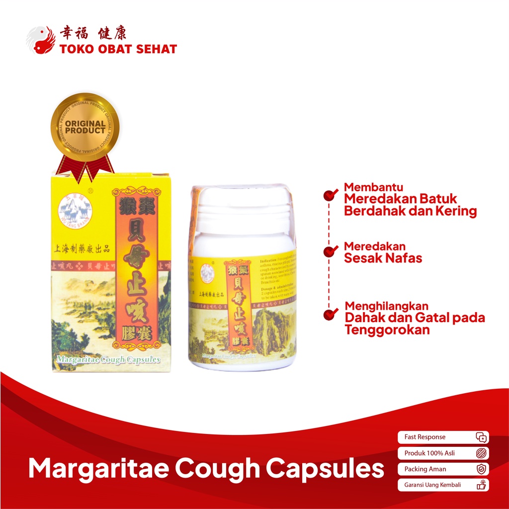 MARGARITAE COUGH CAPSULES obat batuk asma - sesak nafas - bronkitis manjur