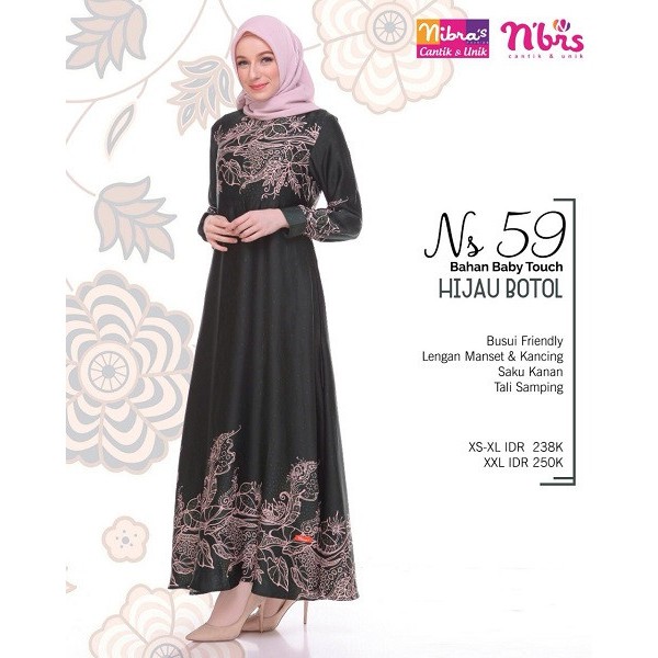 Nibras Gamis Syar I Ns 59 Gamis Batik Nibras Batik Series Gamis Busui Orinal Nibras Shopee Indonesia