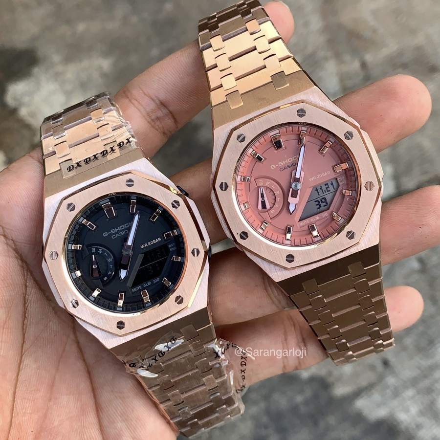 Jam Tangan Gshock Gmas2100 Original Custom AP Rosegold