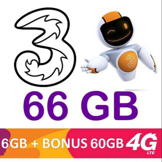 Voucher tri 66gb 4G