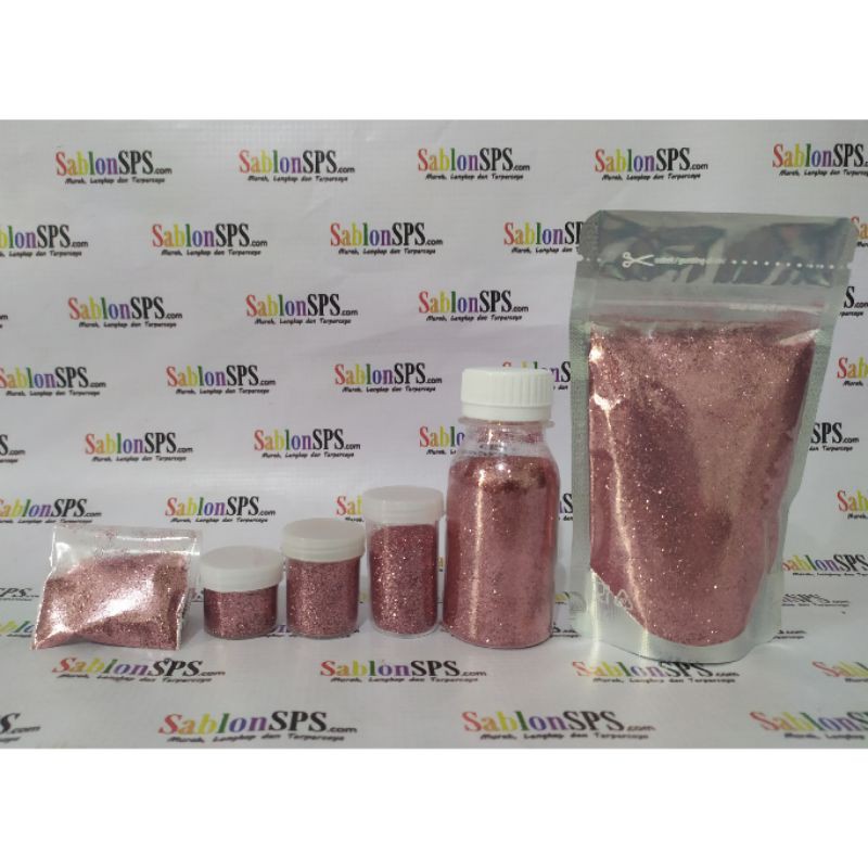 BUBUK GLITER BABY PINK GLITTER POWDER 50gr BOTOL