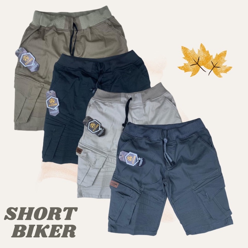 celana pendek katun biker pria wanita unisex pinggang rip elastis original distro premiun outdor