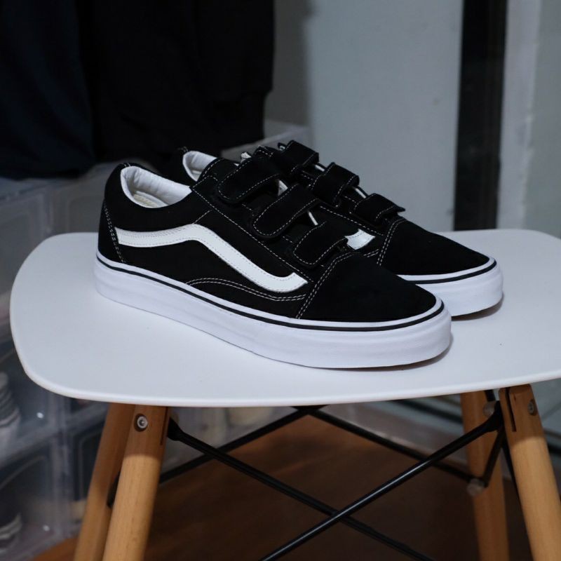 VANS OLDSKOOL PRO VELCRO BLACK WHITE