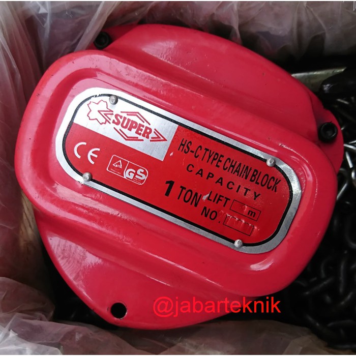 TAKEL 1 TON 3 METER SUPER CHAIN BLOCK 1 TON 3 METER SUPER New / Original