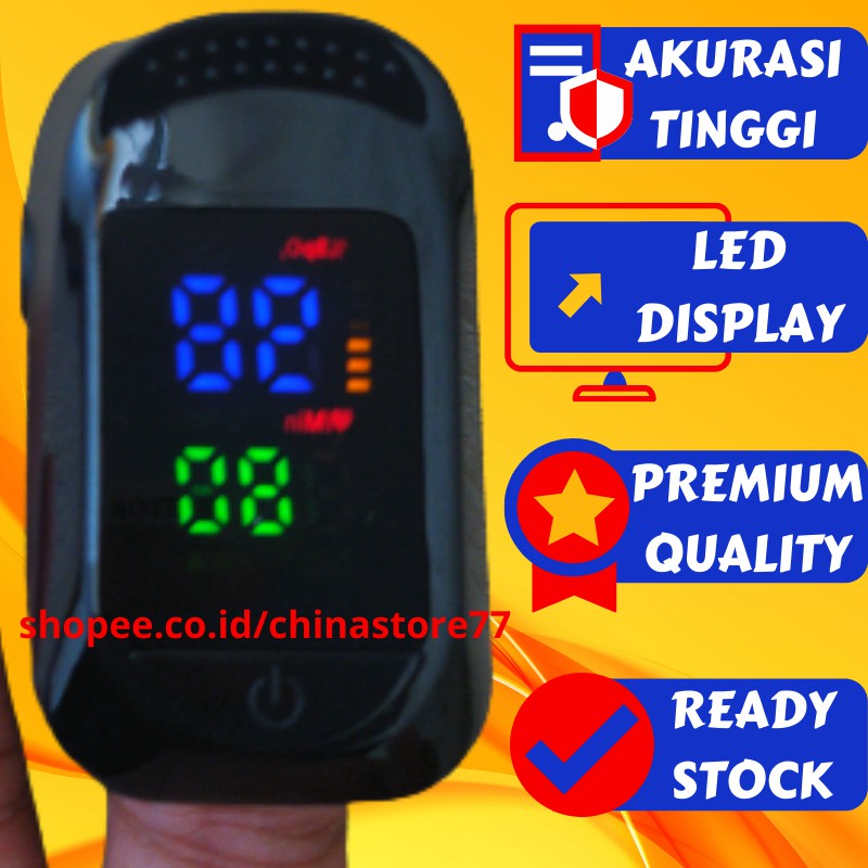 Oximeter fingertip Oxymeter saturasi Oksigen Alat pengukur kadar oksigen spo2 detak jantung A02