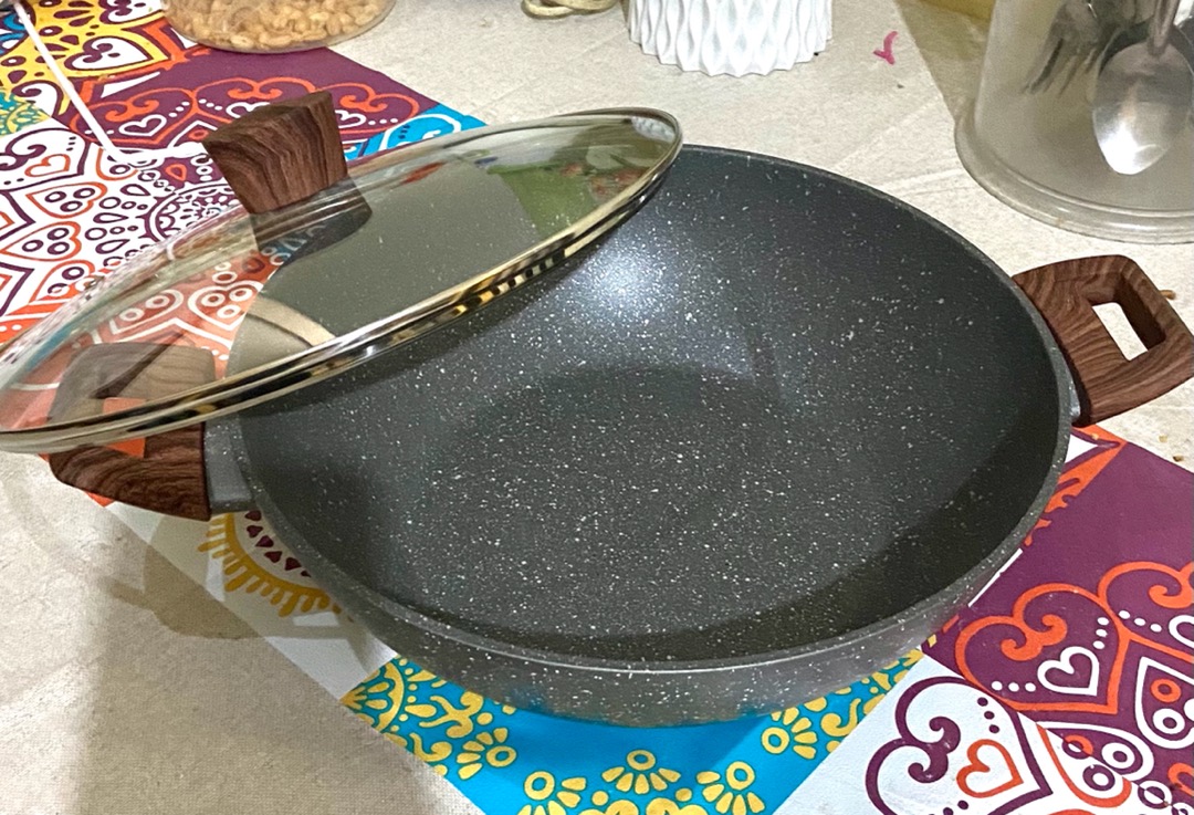 Cypruz Kuali Marble 28 Cm Ki-0649 Wajan Tutup Kaca Ki 0649 Glass Lid