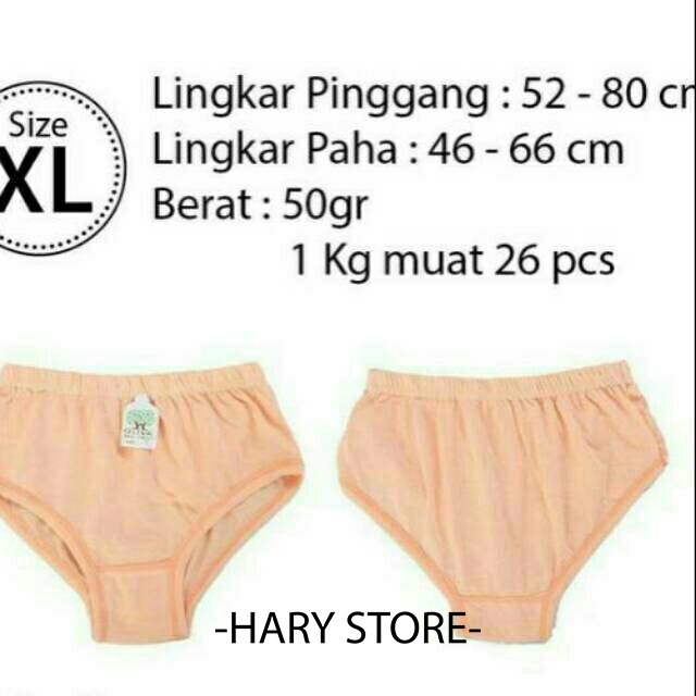 Celana dalam wanita XL tebal halus / CD cewek XL halus adem