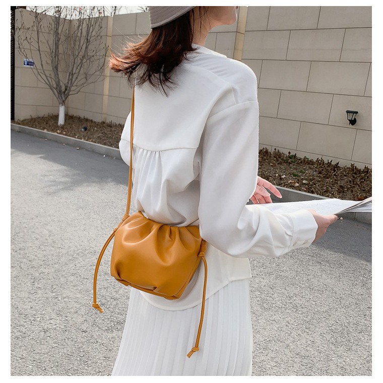 TM-14 tas selempang kecil mini bag wanita import korea jepang serut