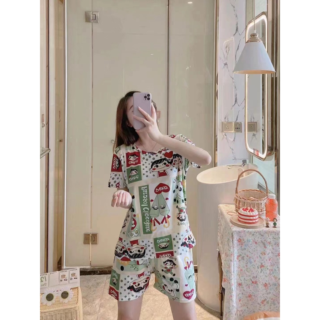 PIYAMA BAJU TIDUR WANITA CP PP IMPORT SANTAI BAHAN KAOS SPANDEKS-2