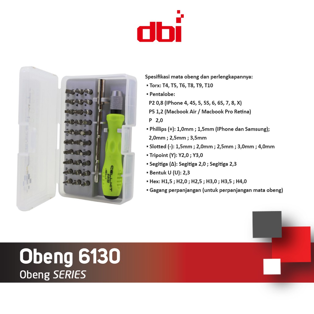 Obeng Set Magnetik CELLKIT 6130