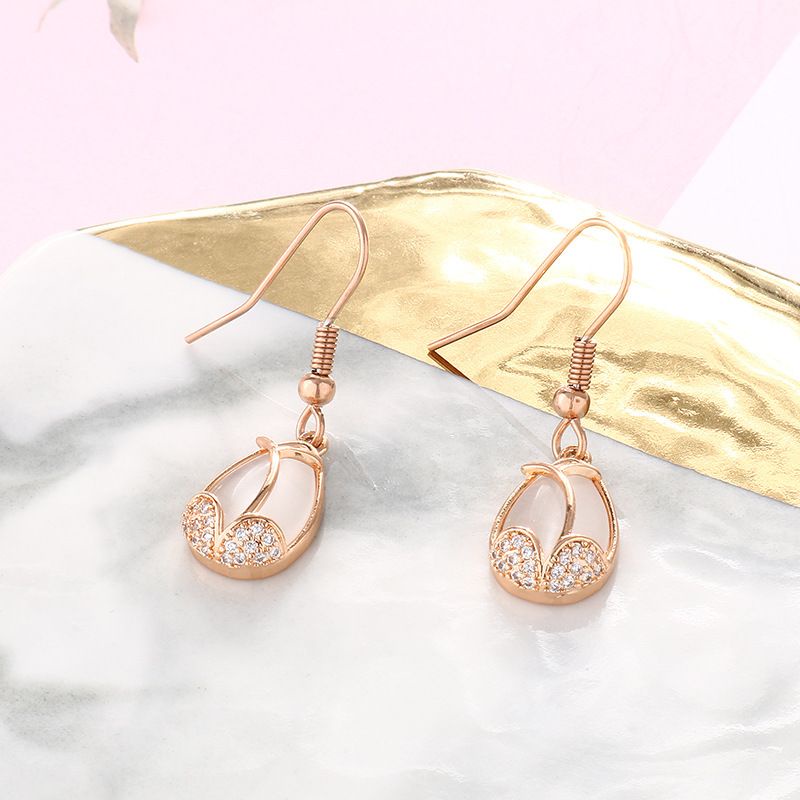 COD! anting titanium wanita bunga tulip anti karat import