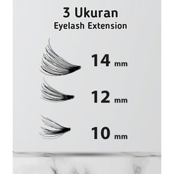 Eyelash Extension Paket Bulumata Tanam Extra lentik 5-in 1 Plus Lem Tidak Perih Tahan Lama Free Sisir Dan Cincin