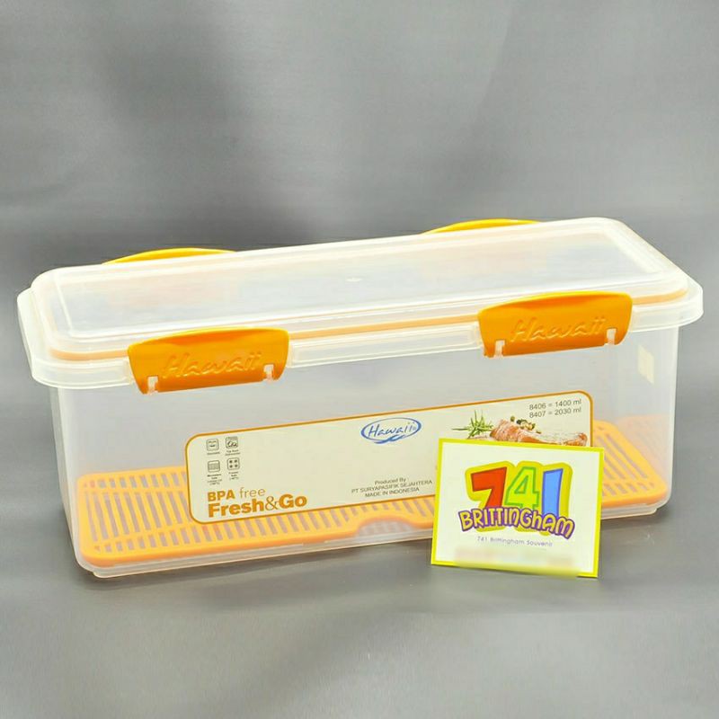 Hawaii Fresh & Go Sealware 8407 2030ml/ Casa Food Container/ Food Storage/ Kotak Plastik Serbaguna/K