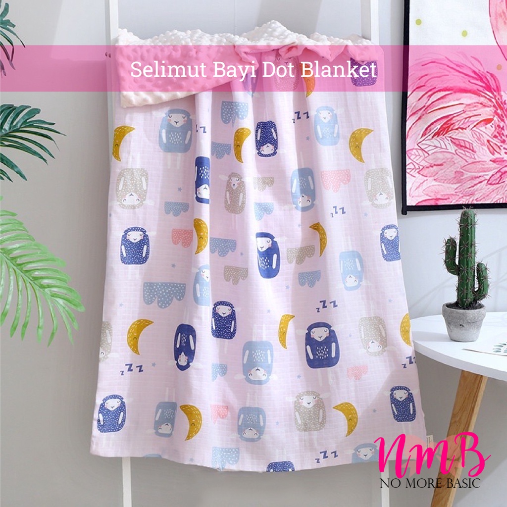 Selimut Bayi Karakter Lembut Karakter Baby Dot Blanket Newborn Animal Character