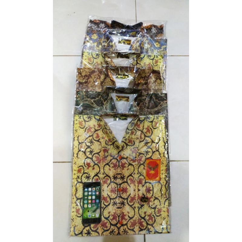 baju kertas pria batik lengan pendek uk besar