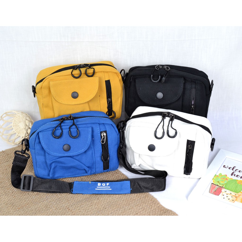 Tas Selempang Wanita / Slingbag kanvas / Bag Fashion /Tas Saku Import 1153