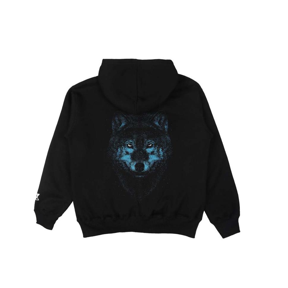 "GBP.21Jl22ᶜ"  Reclays Hoodie Wolf Hoodie - Black