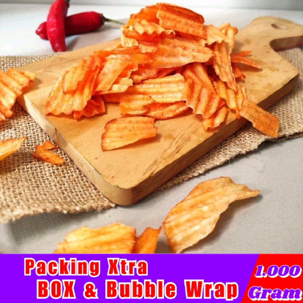 

[1Kg] Keripik Singkong Balado / Chuba Keripik Singkong Renyah Gurih - Hufaida Snack snack kiloan