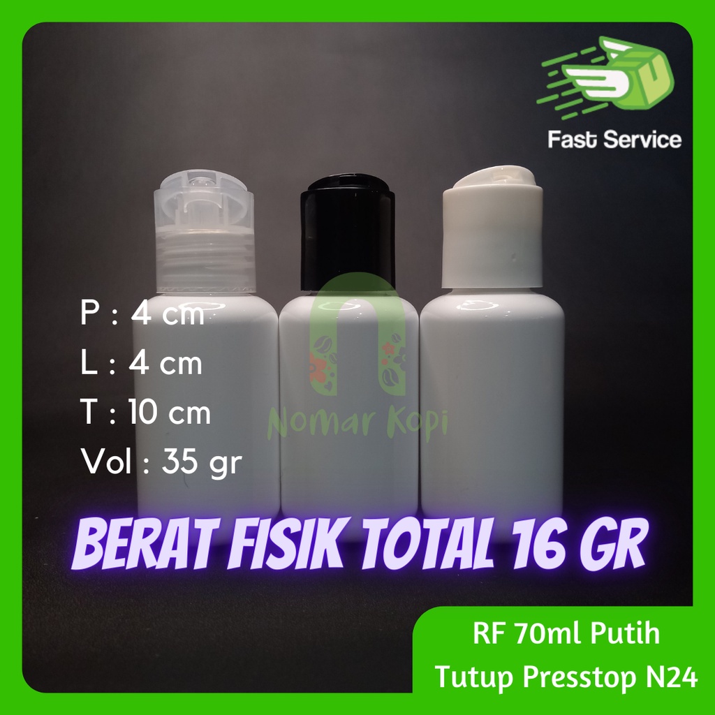 Botol 70ML Tabular Fliptop Jamur