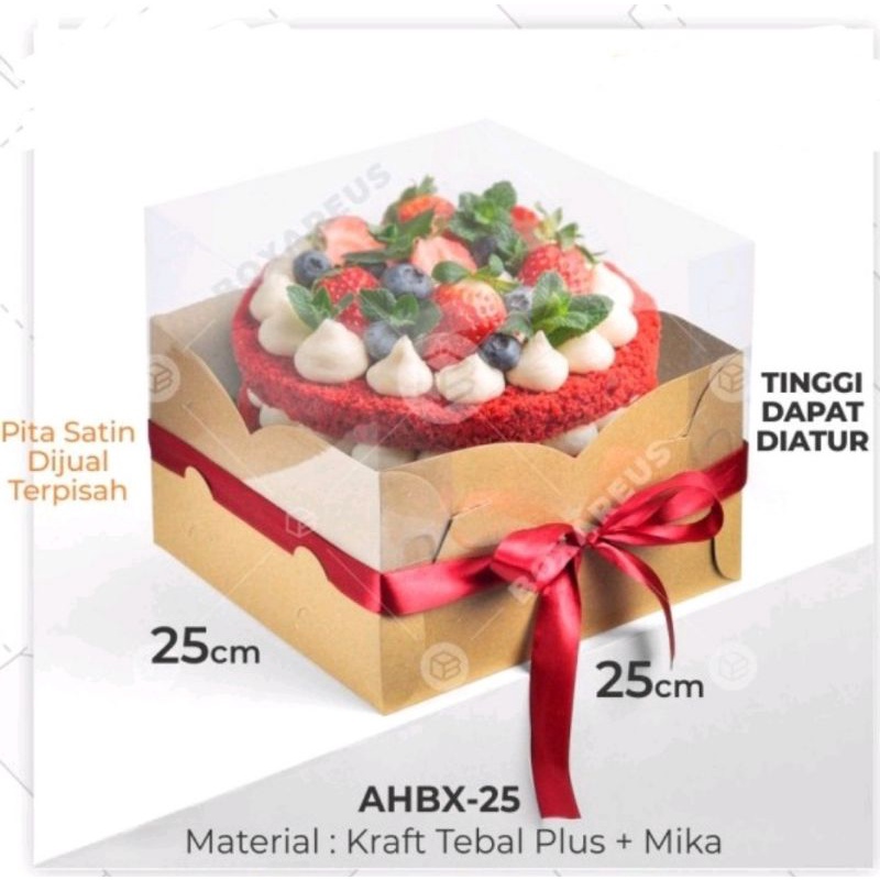 

BOX AHBX | Box Kue Happy Birthday Box Cake Mika Dus Kue Atur Tinggi Kemasan Cake Packaging