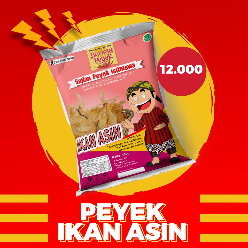 

REMPEYEK PEYEK IKAN ASIN KEMASAN PRAKTIS 100g COCOK BUAT LAUK MAKAN