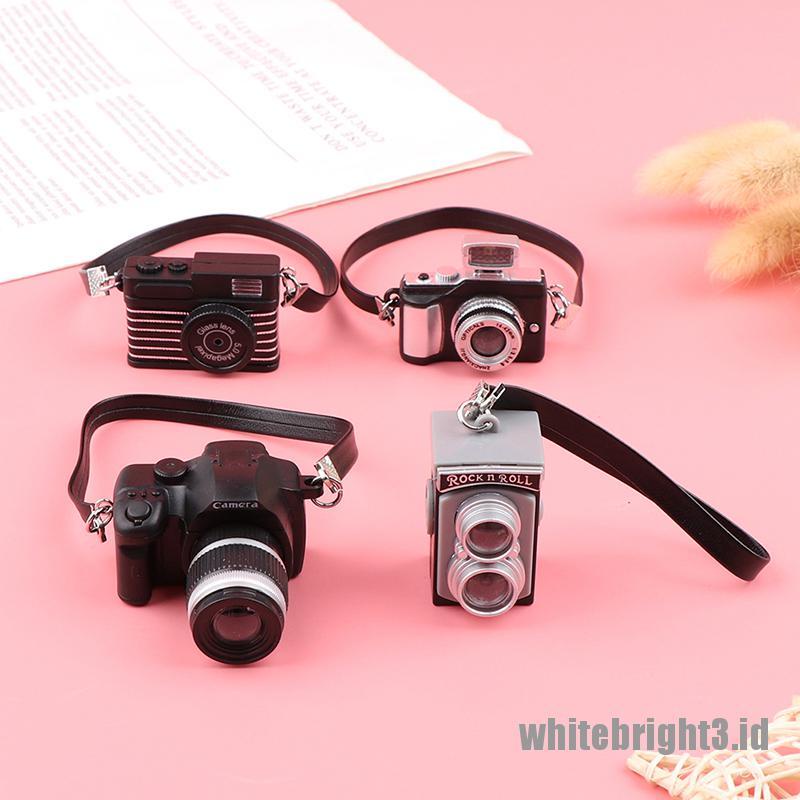 (white3) 1pc Miniatur Kamera SLR Digital Untuk Dekorasi Rumah Boneka