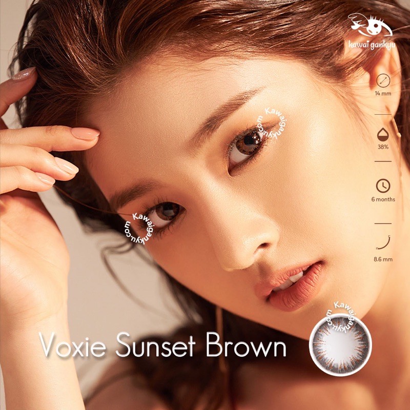 KawaiGankyu Softlens - Voxie Sunset Brown (1botol)