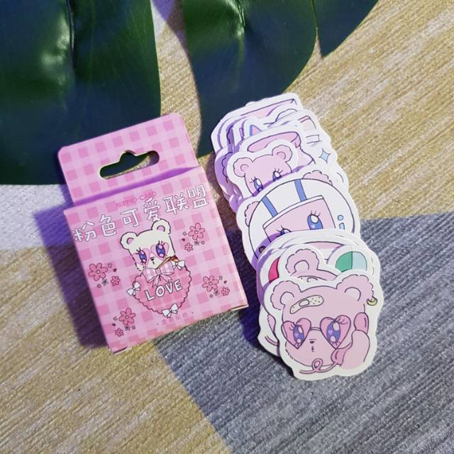 

stickers set diary planner diy journal scrapbooking bujo stationery bunny pink boy cartoon