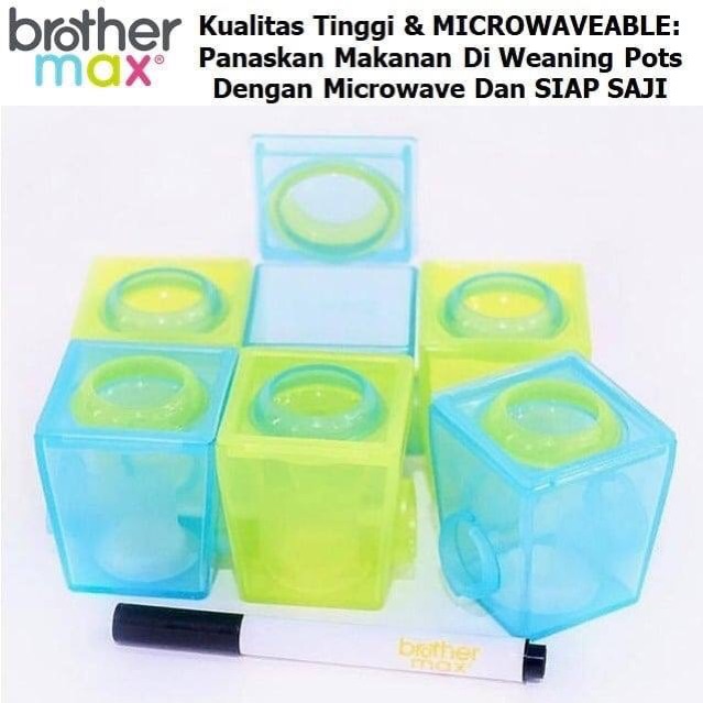 Brother max weaning pots large - kontainer mpasi bayi