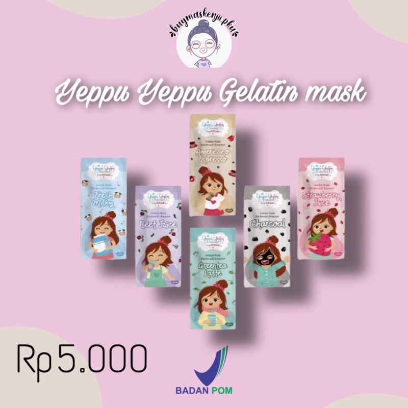 [BPOM] MASKER KOMEDO (GELATIN MASK) YEPPUYEPPU by KIYOWO