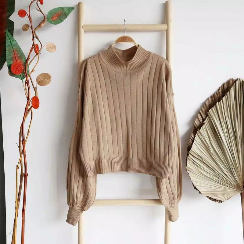 DISCON !!! JOVANKA RAJUT OVERSIZE / TURTLENECK KNITWEAR ARSYILLA PUFFY / RAJUT ATSAN WANITA