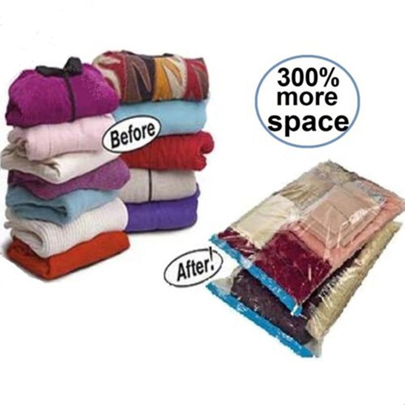 Grab medan TintonLife Plastik Vacuum Baju Laundry Size 80x60cm 70x50cm Transparan YK-1000