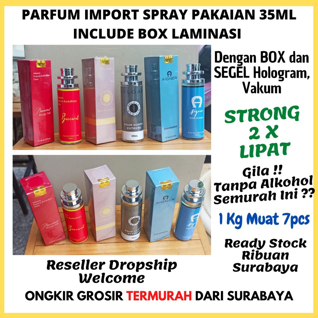 (JILID 2) PARFUM NON ALKOHOL THAILAND 35ML STRONG 2X FREE POUCH