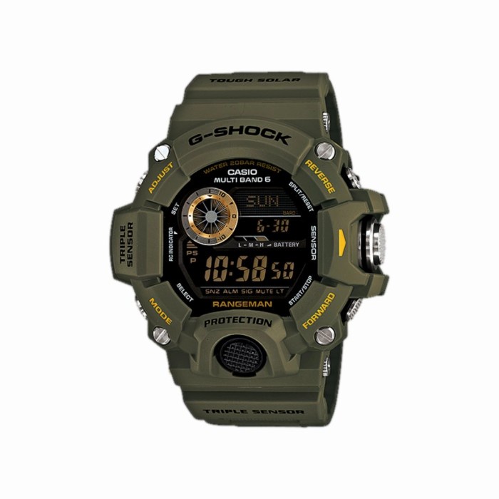 Original Jam Tangan Pria Merk G-Shock All Carbon Tipe : GW-9400RD Baterai Premium Kekinian
