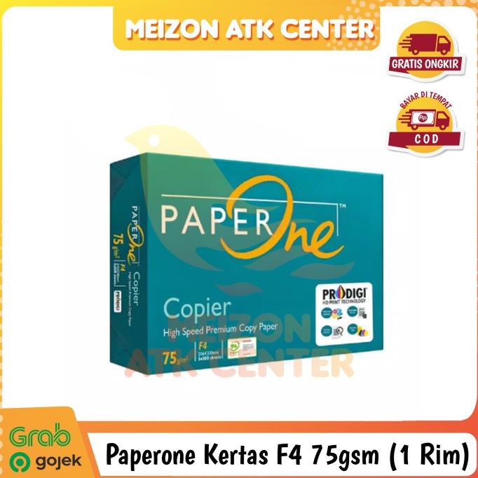 

TERMURAH!!! Kertas PAPERONE F4 75 Gram Kertas Fotocopy F4 HVS F4 (RIM)