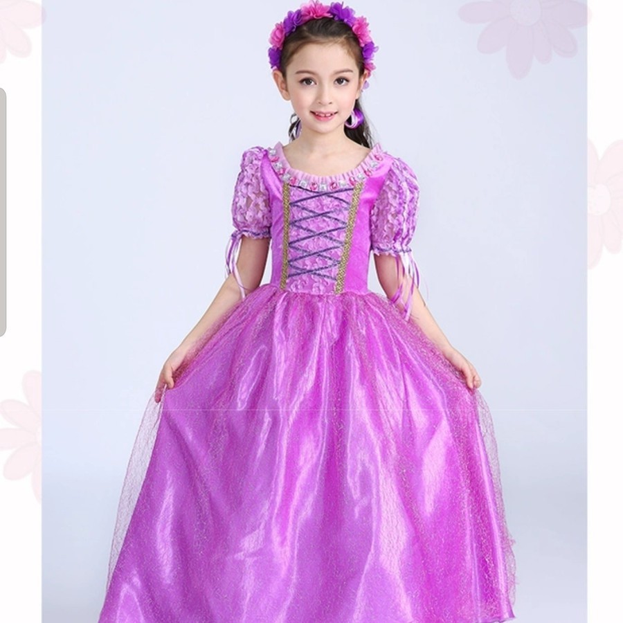 princess RAPUNZEL dresscostume cosplay anak halloween kostum girl 3