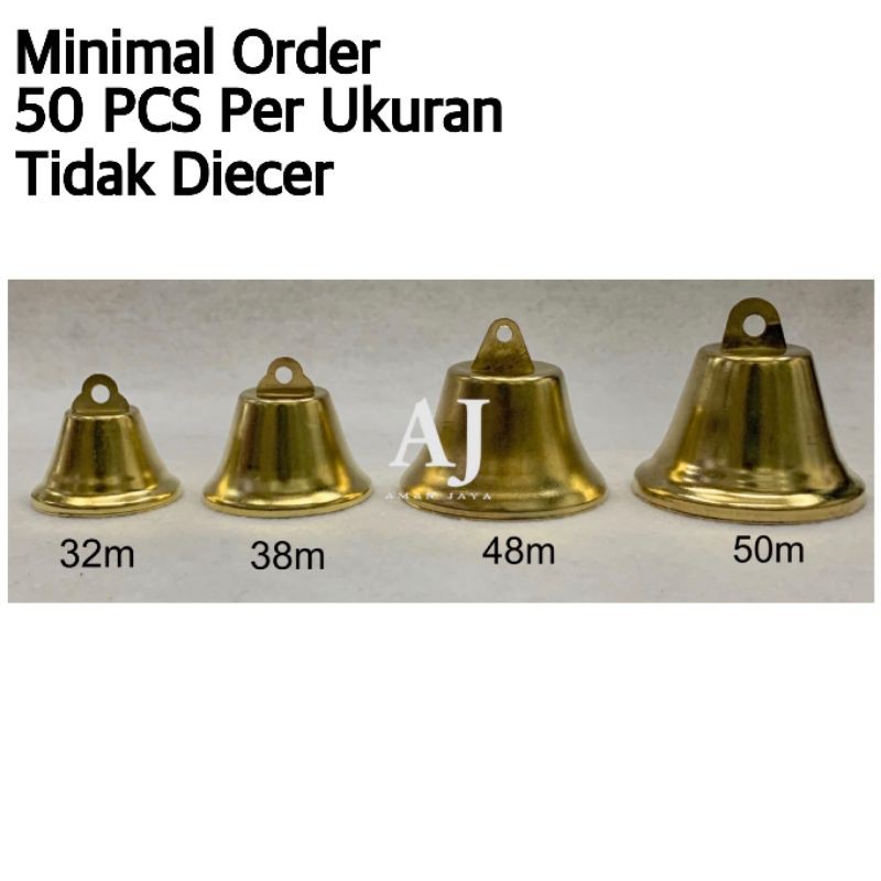 Bel Lonceng Kuningan / Klintingan Es / Brass Doorbell 32-38-48-50 mm (MINIMAL ORDER 50 PCS)