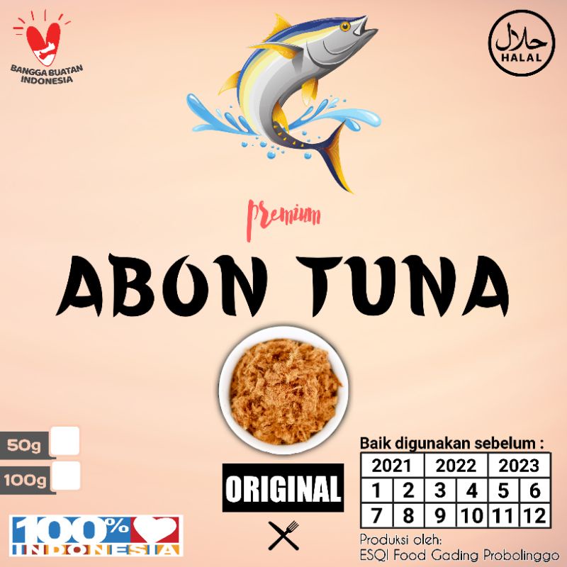 Jual Abon Ikan Tuna Original Tanpa Pengawet dan MSG 500 gram Shopee
