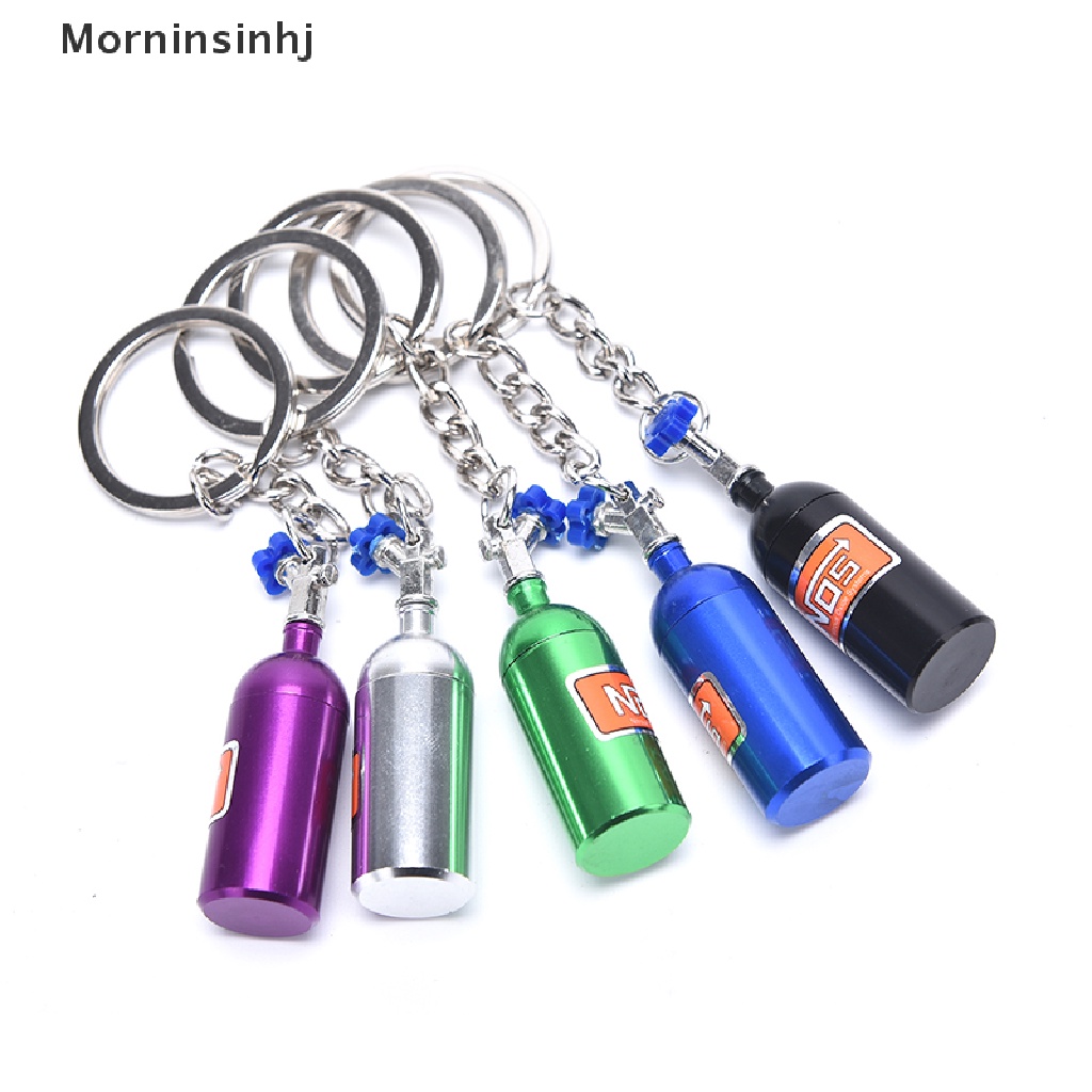 Mornin Gantungan Kunci Mobil Turbo NOS Botol Nitrogen Metal Key Ring Stash Pill Box Storage id