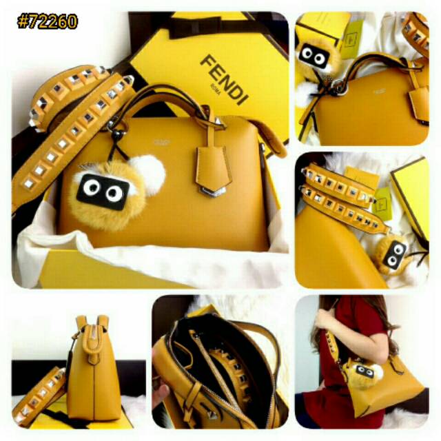 #72260 New Arrival FENDI By The Way Boston Bag SS18 with STRAP YOU & Monster Charms