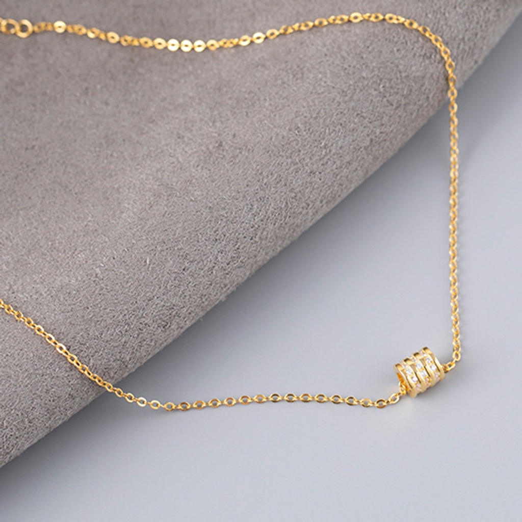 Hu Hu Hu Hu Hu Alat Bantu Pasang Kacamata♡ Kalung Rantai Klavikula Hias Liontin Silinder Berlian Imitasi Model Pinggang Ramping Untuk Hari Valentine