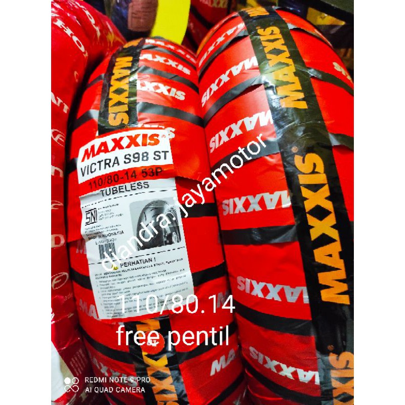 maxxis tubles victra 110/80.14 free pentil