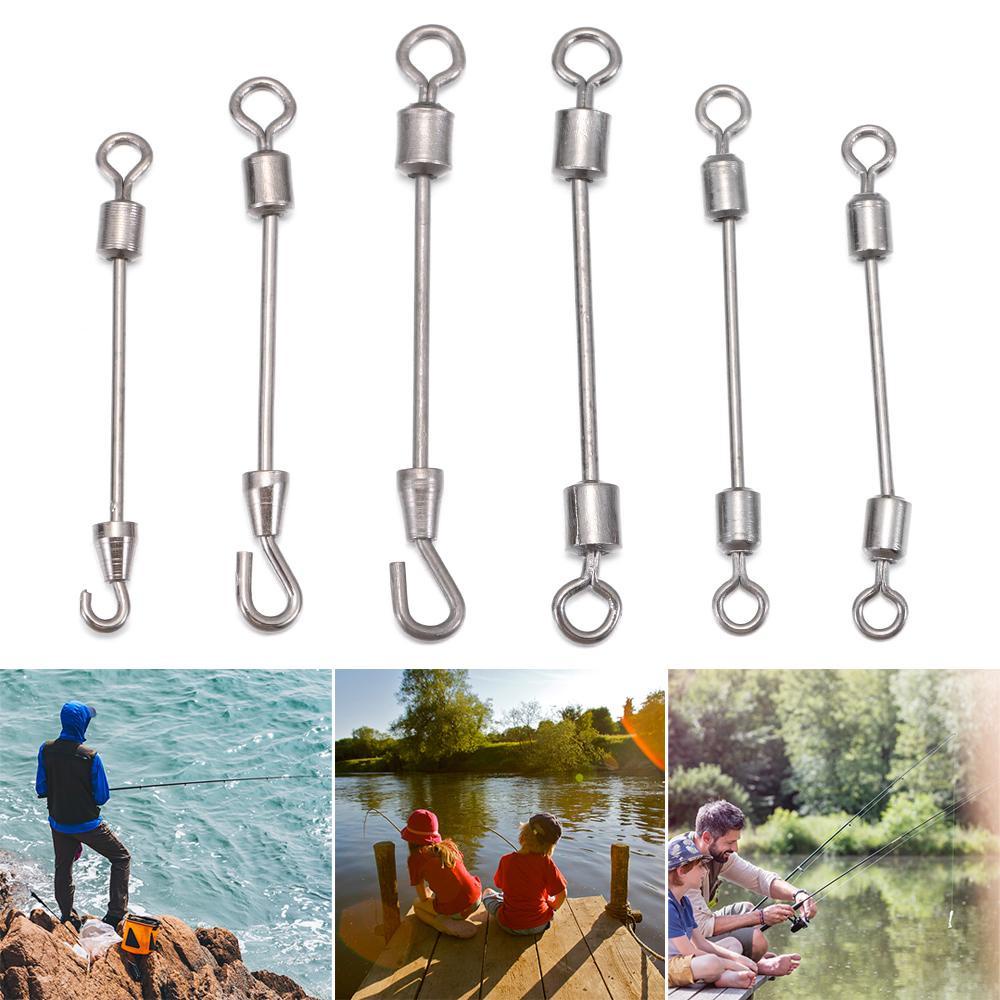 Top Mancing Rolling Swivel Konektor Kepala Ganda Stainless Steel High Quality Bearing Barrel